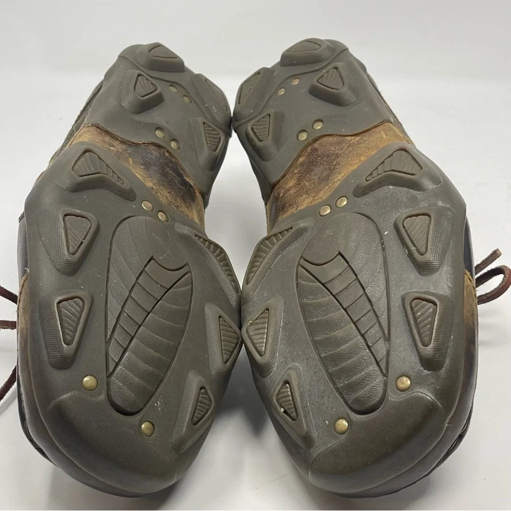 Skechers Boat Deck Shoes Mens 8 Brown Leather Casual 2 Eye Driving Moc Toe
